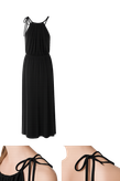پیراهن بلند زنانه اسمارا مشکی مدل ماکسی راحت و شیک