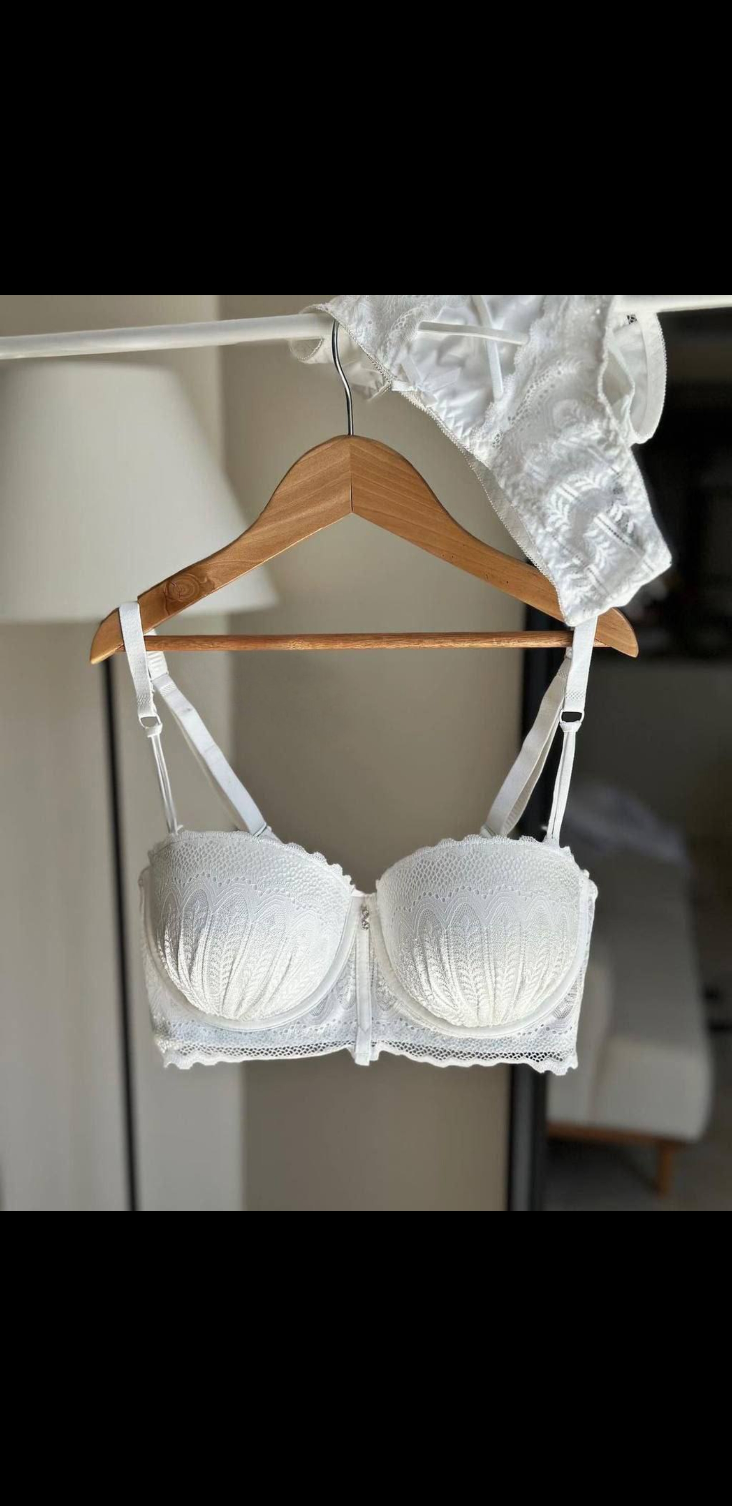 ست سوتین اسفنجی زنانه Angel Aura - سفید Lace